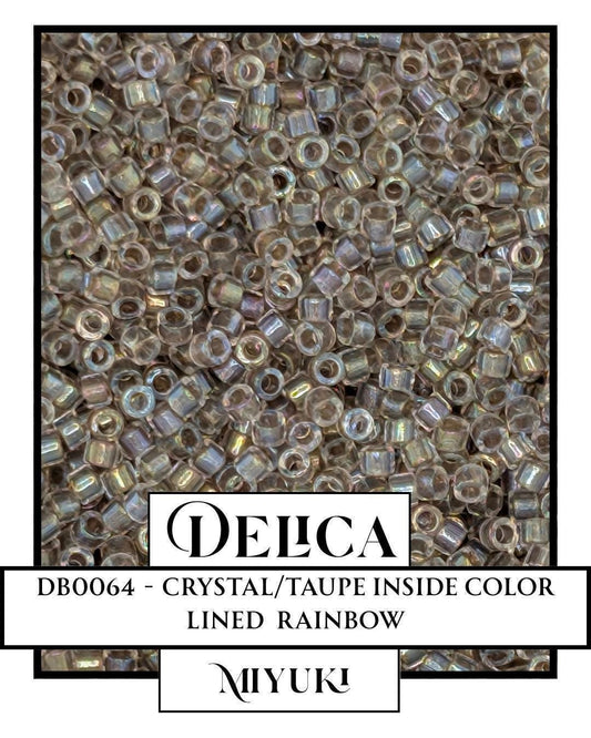 Miyuki Delica Beads - 11/0 Crystal Taupe Seed Beads Jewelry Kit with Resealable Mylar Bag