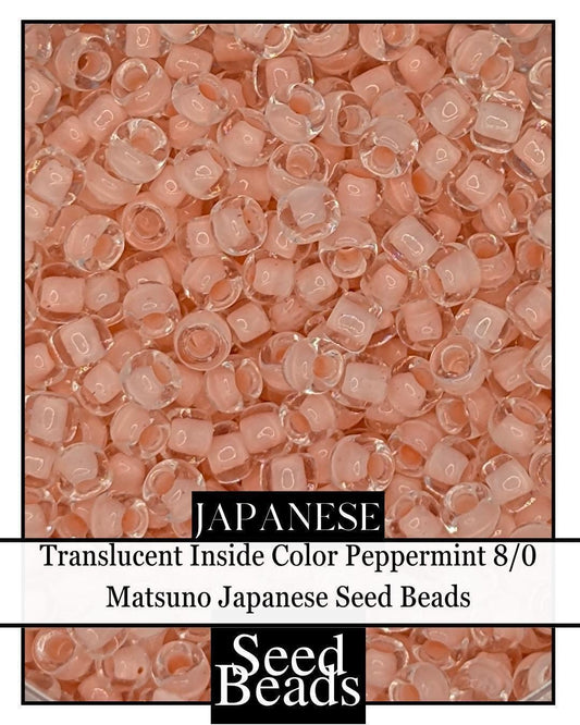 Translucent Seed Beads 8/0 Peppermint Color – Japanese Frosted Spacer Beads