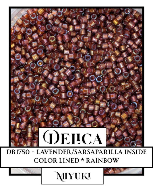 Miyuki Delica Beads - Lavender Sarsaparilla Glass Seed Beads Size 11/0 in Resealable Bag