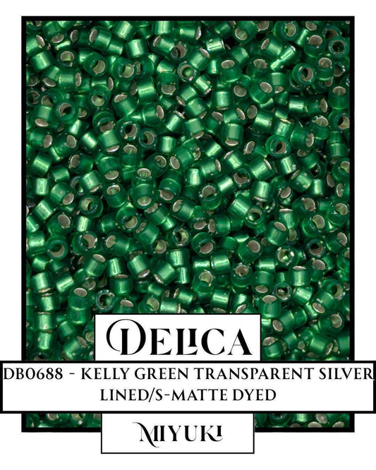 Miyuki Delica Beads - 11/0 Kelly Green Seed Beads | Japanese Glass Bead Supplies