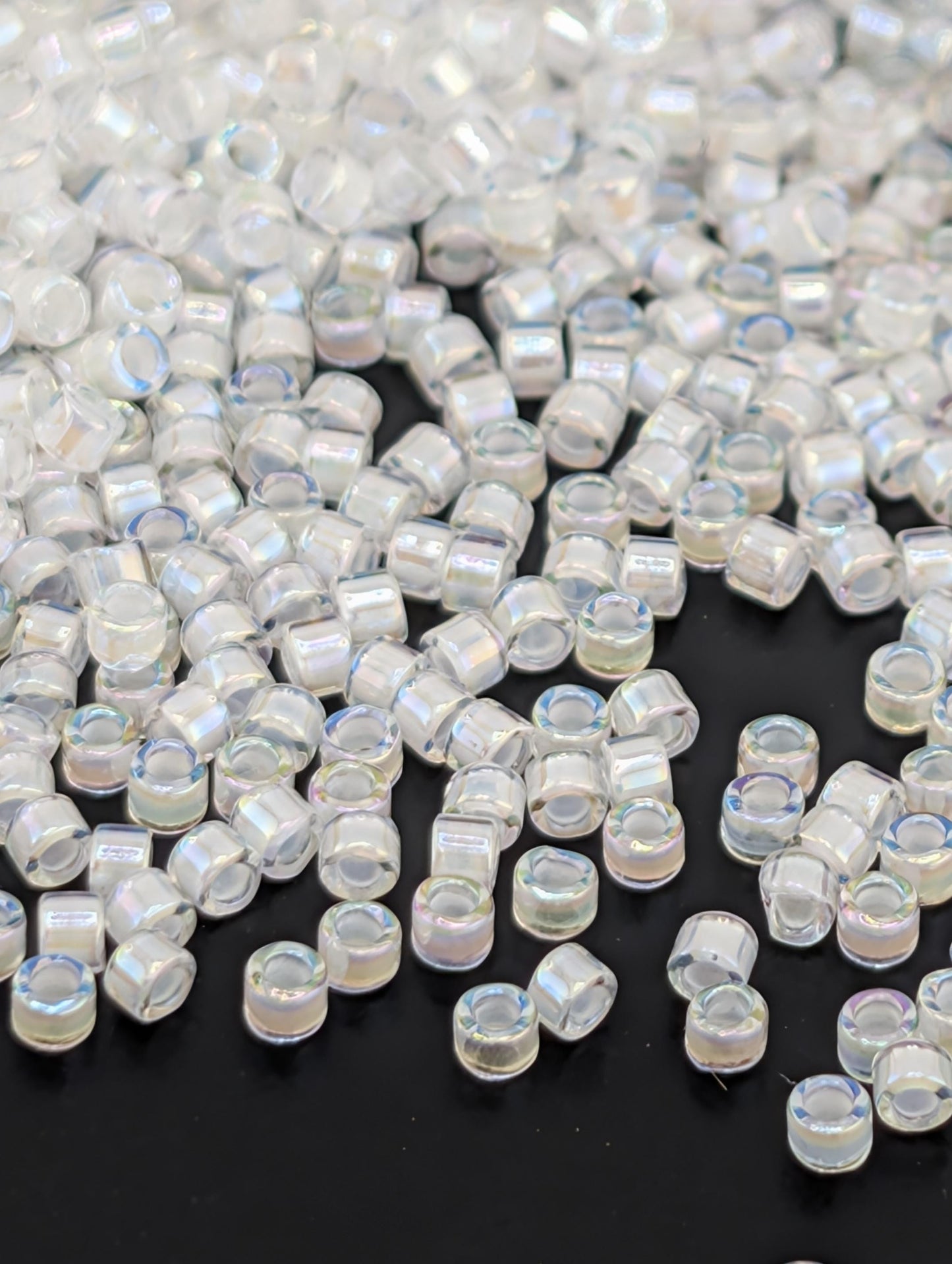 Miyuki Delica Beads – Premium Japanese Seed Beads | 3-Pack 7g Tubes Crystal Candle Lit