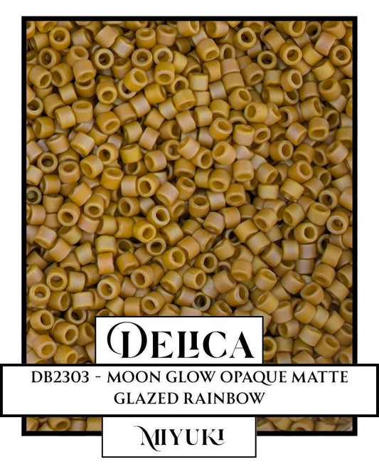 Miyuki Delica Beads 11/0 Moon Glow Opaque Matte Rainbow - Premium Seed Bead Supplies