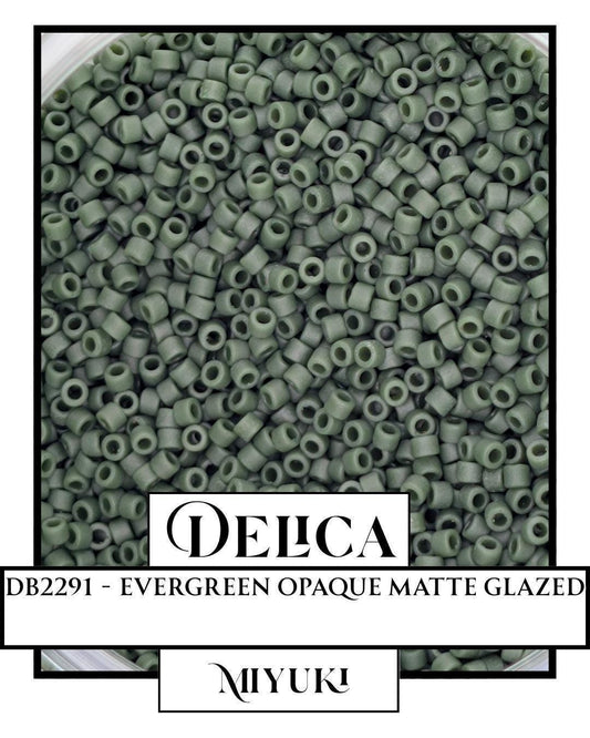Miyuki Delica Beads 11/0 Evergreen Matte Beads - Premium Seed Bead Supplies