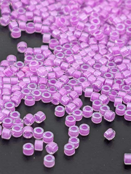 Miyuki Delica Beads - Luminous Plum Crazy 11/0 Seed Beads, 7g Package