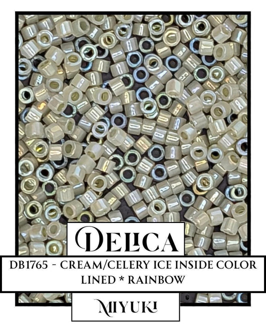 Miyuki Delica Beads - Cream Celery Size 11/0 Seed Beads in Resealable Mylar Bag