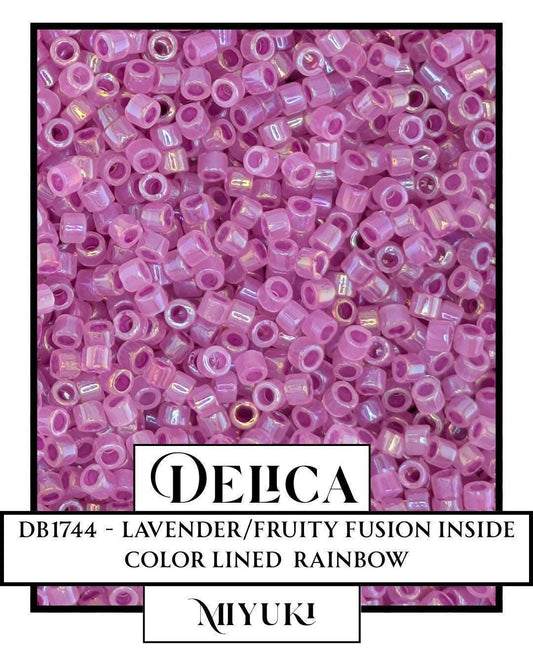 Miyuki Delica Beads – Lavender Fruity Fusion 11/0 Glass Seed Beads 7g