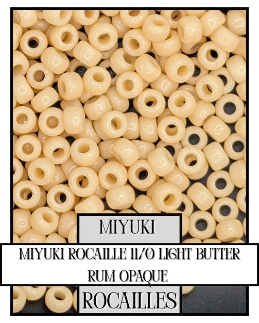 Miyuki Rocailles Beads 11/0 Light Butter Rum Opaque – Japanese Seed Beads for Jewelry