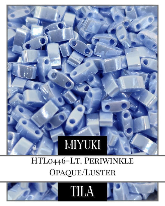 Miyuki Tila Beads – Light Periwinkle 7.5g Bead Package | Opaque Luster Finish