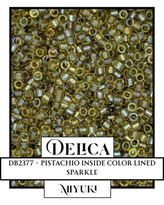 Miyuki Delica Beads - Pistachio Color 11/0 Seed Bead Jewelry | Sparkle Seed Beads