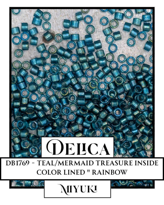 Miyuki Delica Beads - Teal Mermaid Treasure 11/0 Japanese Glass Seed Beads - 7g