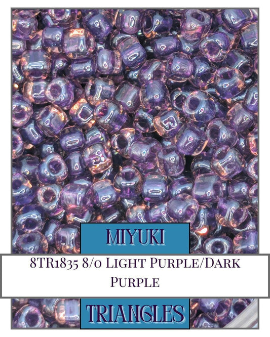 Miyuki Triangle Beads - Purple Triangle Beads for Jewelry Making Crafts