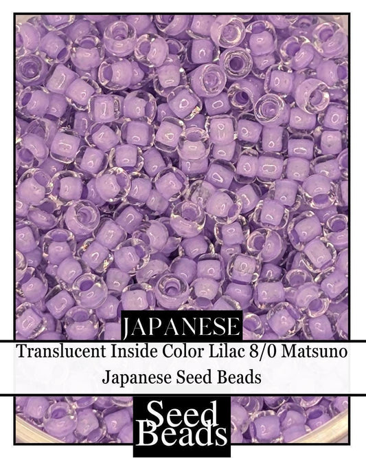 Translucent Lilac Seed Beads – Japanese 8/0 Frosted Spacer Beads for Jewelry