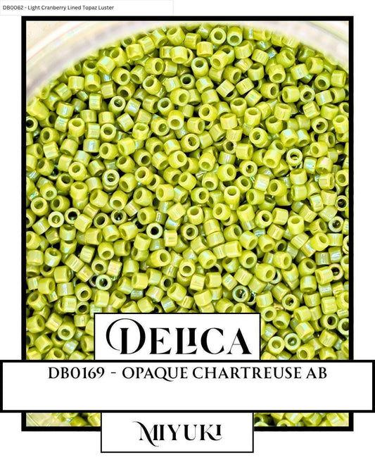 Miyuki Delica Beads - Opaque Chartreuse 11/0 Seed Beads Jewelry Kit