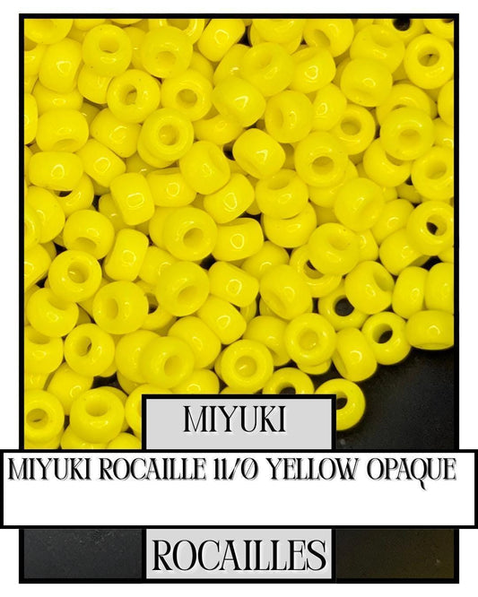 Miyuki Rocailles Beads - Yellow Opaque 11/0 Seed Beads for Bracelet Making