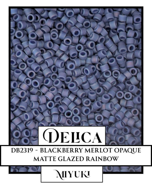 Miyuki Delica Beads 11/0 Seed - Blackberry Merlot Opaque Matte Glazed Rainbow Finish