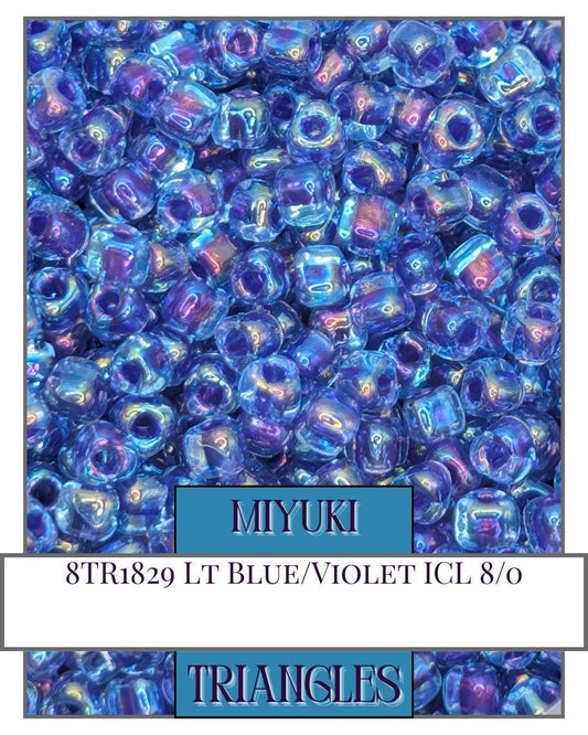 Miyuki Triangle Beads - 10g Bead Pack | Blue Violet Seed Beads for Jewelry Making
