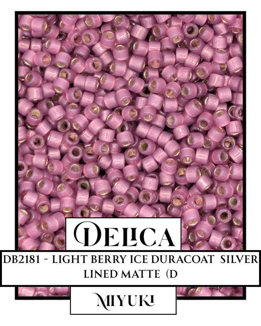 Miyuki Delica Beads - 11/0 Light Berry Ice Silver Lined Glass Seed Beads