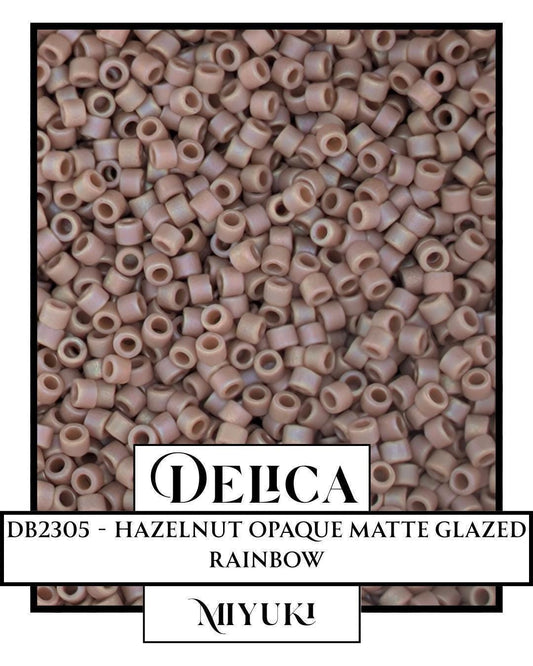 Miyuki Delica Beads - Hazelnut Matte Rainbow 11/0 Seed Bead Supplies 7g