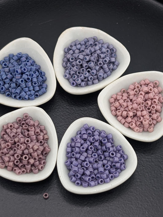 Delica Bead Set - Six Color Matte Glazed Seed Beads for Jewelry Making