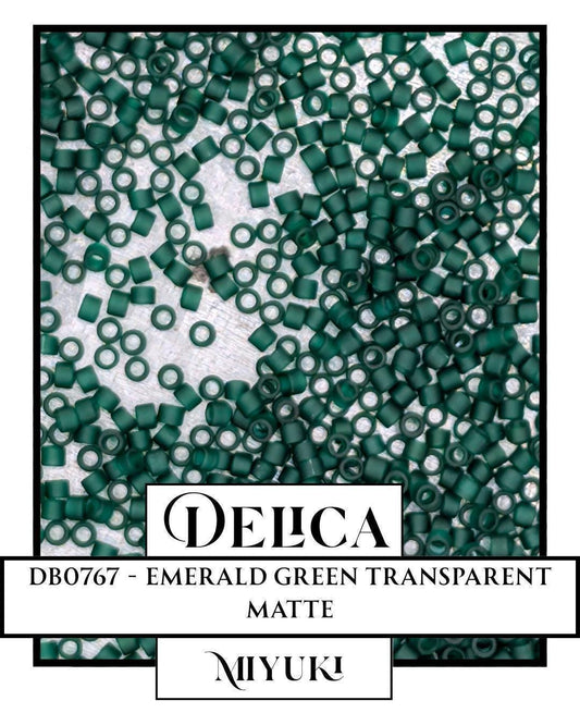 Miyuki Delica Beads - Emerald Green 11/0 Seed Beads | Glass, Matte Finish, Small Hole