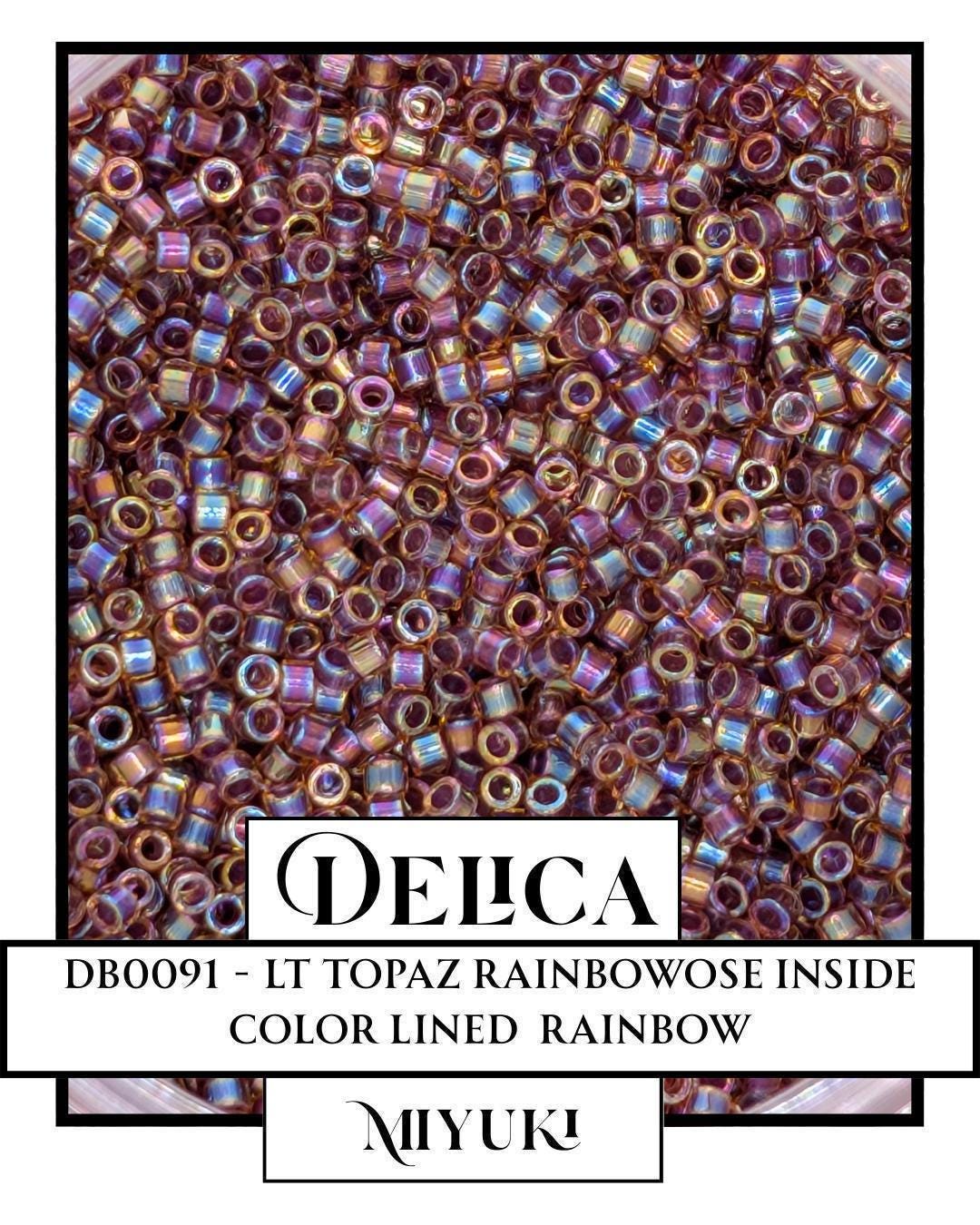 Miyuki Delica Beads – Japanese Glass Seed Beads Size 11/0 Light Topaz Rose ICL