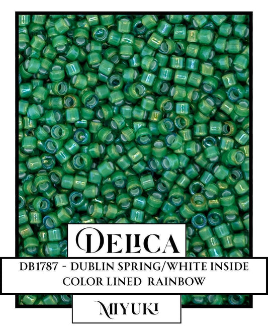 Miyuki Delica Beads - 11/0 Japanese Glass Seed Beads | Dublin Spring White ICL R, 7g