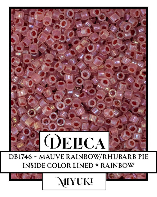 Miyuki Delica Beads - 11/0 Seed Beads Mauve Rhubarb Pie | High Quality Glass