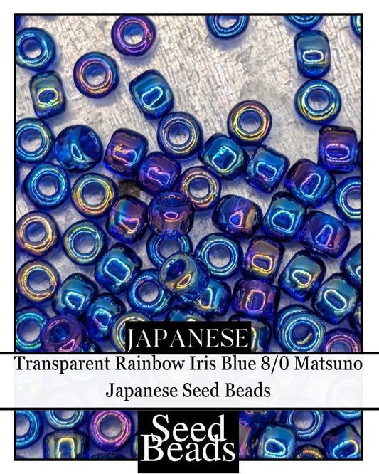 Transparent Rainbow Seed Beads - 8/0 Japanese Seed Beads, Frosted Spacer Pack