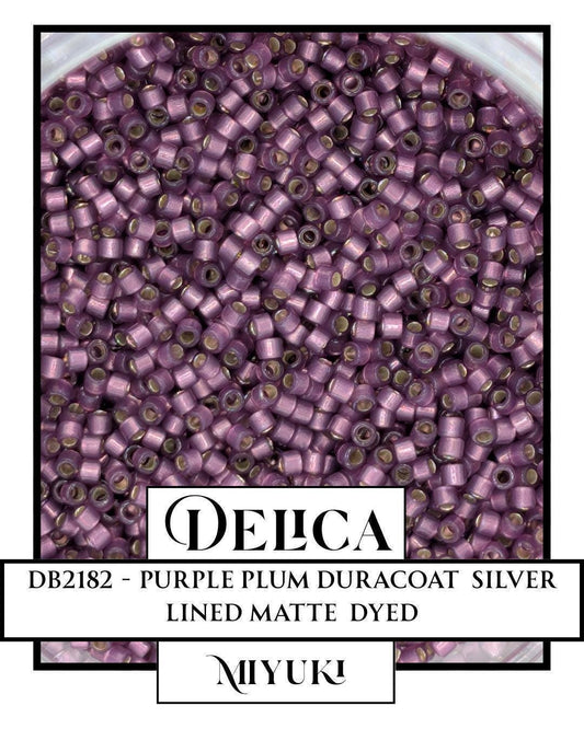 Miyuki Delica Beads - Purple Plum Size 11/0 Japanese Glass Seed Beads Bulk