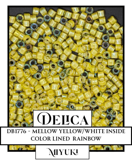 Miyuki Delica Beads - Mellow Yellow White Seed Beads Size 11 | Genuine Japanese Glass