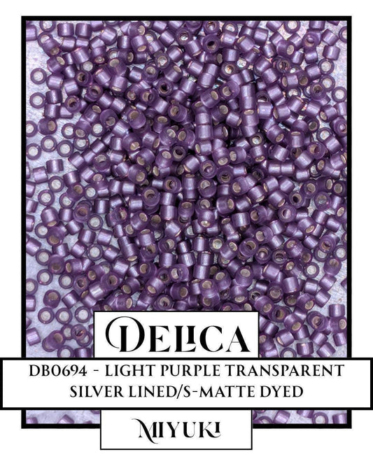 Miyuki Delica Beads - Light Purple Size 11/0 | Japanese Glass Seed Beads 7g
