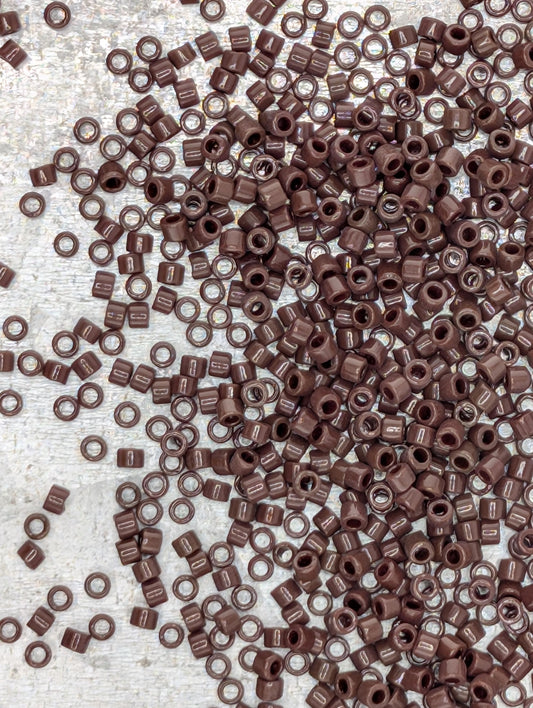 Miyuki Delica Beads | Chocolate Brown 11/0 Seed Beads in Resealable Mylar Bag