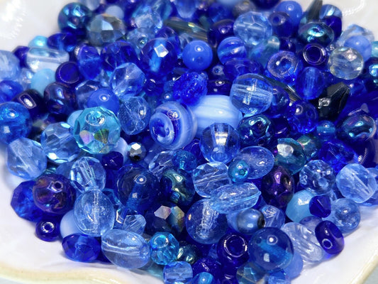 Berry Blue Bead Mix - Glass Bead Assortment | Creative Bulk Craft Beads