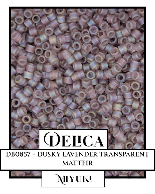 Miyuki Delica Beads – Size 11/0 Dusky Lavender Glass Seed Beads | Matte Finish