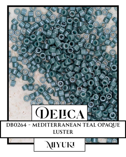 Miyuki Delica Beads - Genuine Japanese Glass Seed Beads 11/0 Mediterranean Teal