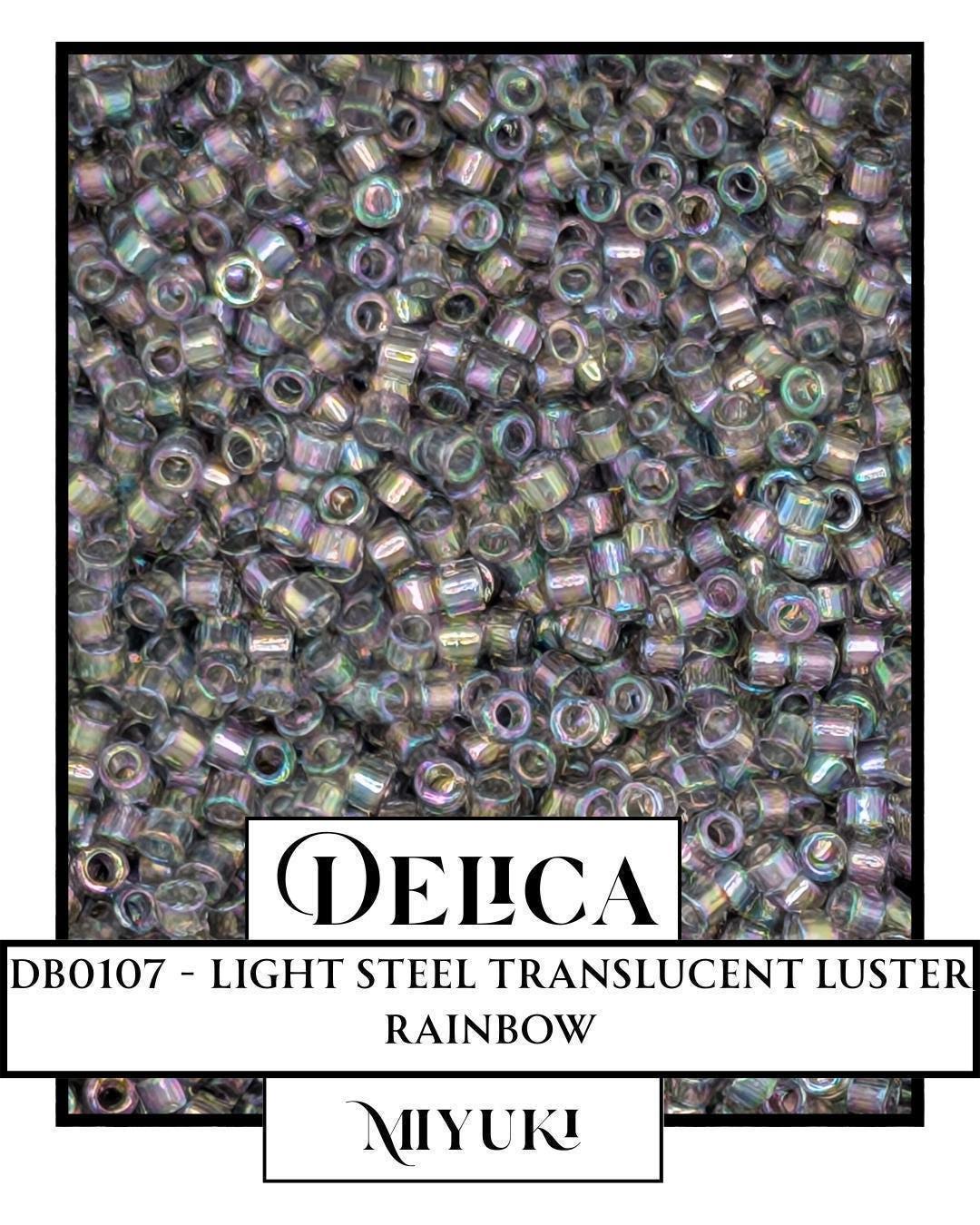 Miyuki Delica Beads – Japanese Glass Seed Beads Size 11/0 Light Steel 7g
