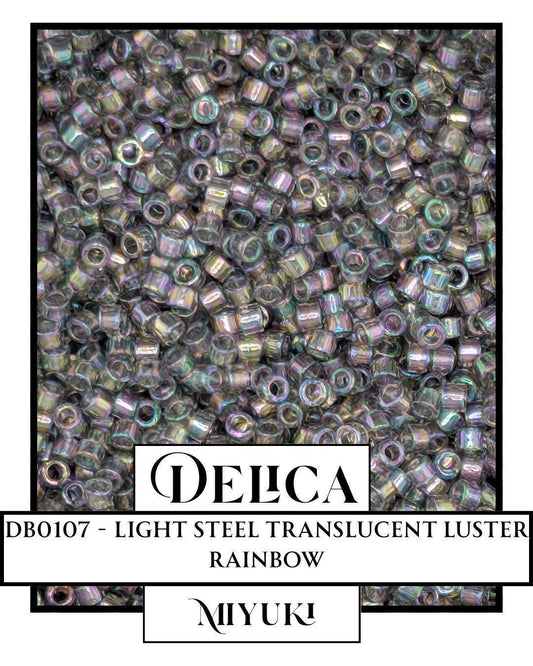 Miyuki Delica Beads – Japanese Glass Seed Beads Size 11/0 Light Steel 7g