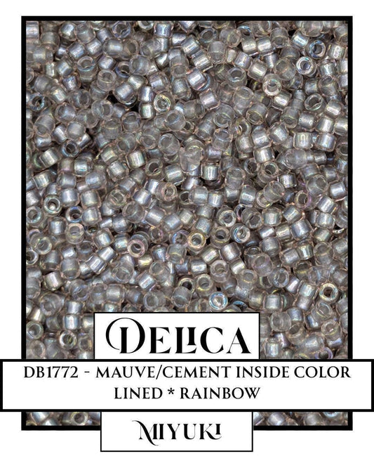 Miyuki Delica Beads - Size 11 Seed Beads Mauve Color with Resealable Mylar Bag