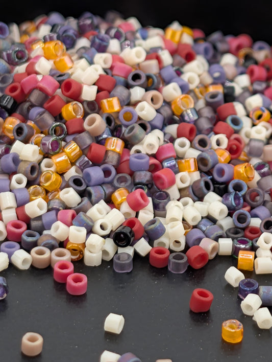 Miyuki Delica Beads - Exclusive Mardi Gras Mix, Size 11 Seed Beads, Resealable Bag
