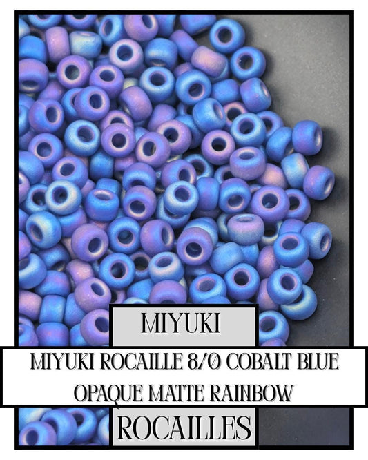 Miyuki Rocaille Beads | Cobalt Blue Opaque Matte Seed Beads for Jewelry Making