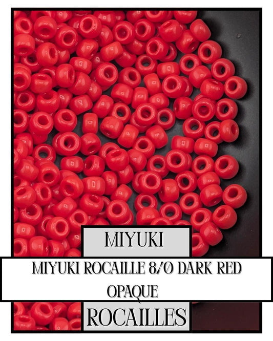 Miyuki Rocaille Beads | Dark Red 8/0 Glass Seed Beads for Jewelry Making