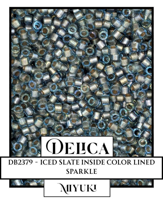 Miyuki Delica Beads 11/0 Iced Slate Bead Size - Premium Seed Beads for Jewelry