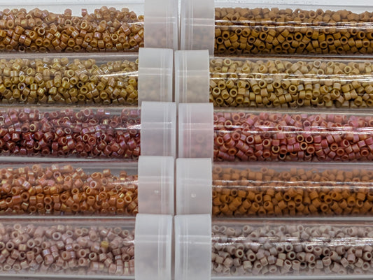 Miyuki Delica Beads 10 Color Set - Velvet Harvest Palette | Matte Glazed Finish Beads