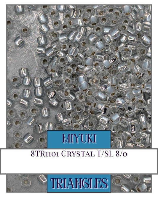 Miyuki Triangle Beads - Unique Silver-Lined Glass Seed Beads 10g Pack