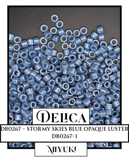 Miyuki Delica Beads – Stormy Skies Blue 11/0 Glass Seed Bead Package Bulk
