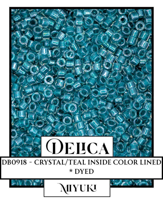 Miyuki Delica Beads – Genuine Japanese Glass Seed Beads 11/0 Crystal Teal