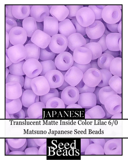 Translucent Matte Lilac Beads | High Quality Matsuno Dynamites 6/0 Seed Beads