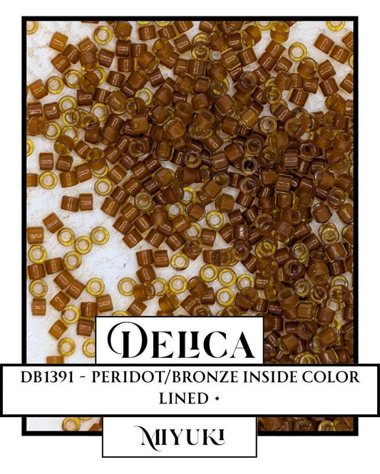 Miyuki Delica Beads 11/0 Peridot Bronze ICL - Glass Seed Beads for Jewelry Making