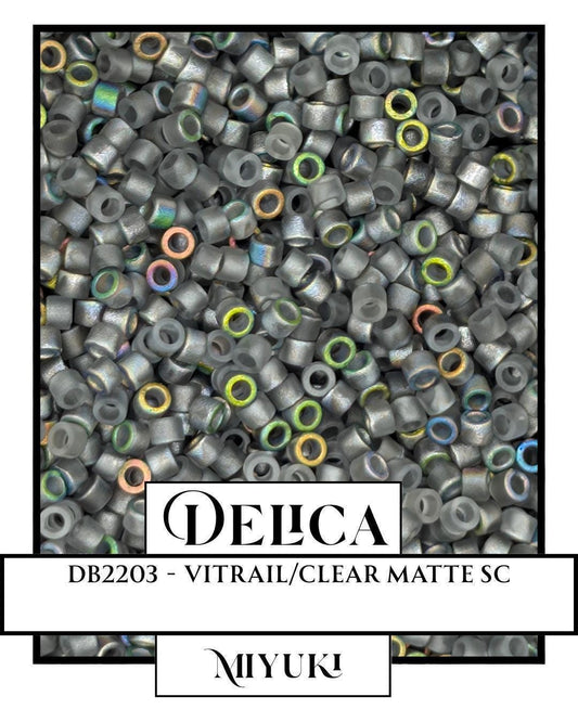 Miyuki Delica Beads - Vitrail Clear Matte 11/0 Japanese Glass Seed Beads 7g