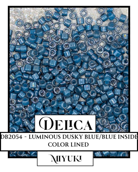 Miyuki Delica Beads - Luminous Dusky Blue 11/0 Seed Beads for Jewelry Craft